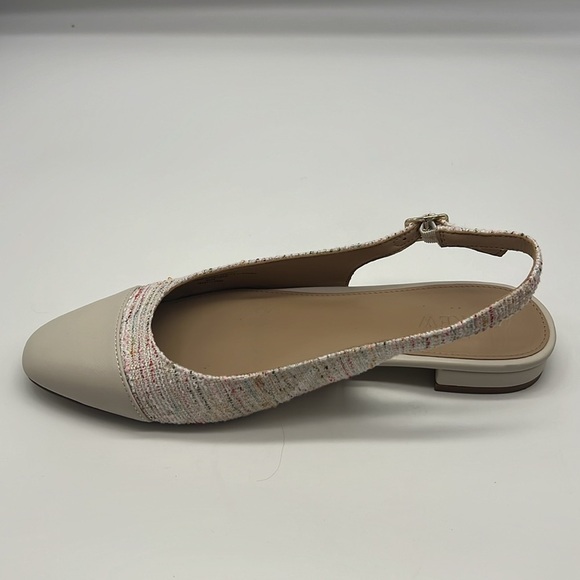 J Crew - Rainbow Tweed Adjustable Slingback With Round Cap Toes Heels Size 8 - Picture 7 of 15